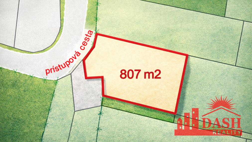 Na predaj stavebný pozemok nad centrom mesta, 807 m2, Nové Mesto nad Váhom
