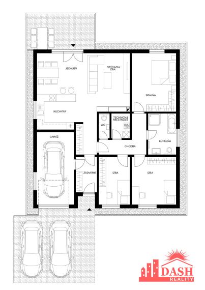 Na predaj novostavba 4 izbový bungalov s terasou, 528 m2, Trenčín