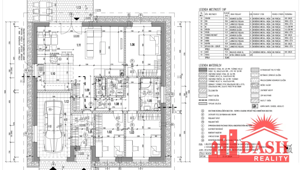 Na predaj novostavba 4 izbový bungalov s terasou, 528 m2, Trenčín