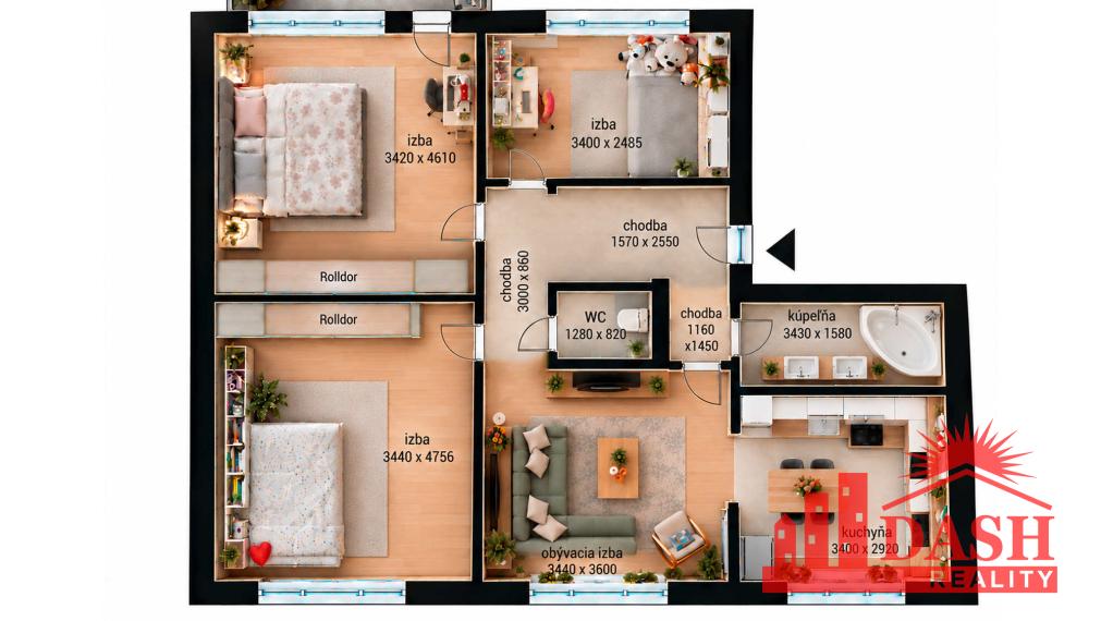 Na predaj | 4 izbový byt | 87 m2 | klimatizácia | Nové Mesto nad Váhom