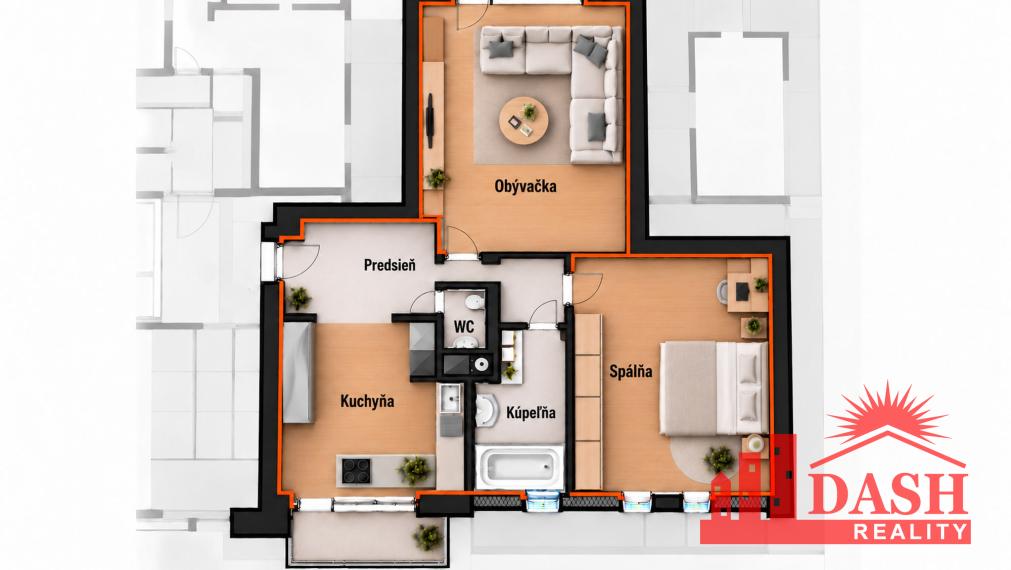 Na predaj | 2 izbový byt s parkovaním | tehla | Trenčín | 74 m2