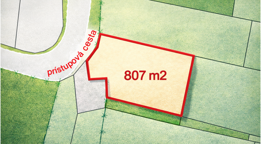 Na predaj stavebný pozemok nad centrom mesta, 807 m2, Nové Mesto nad Váhom