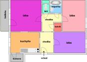 Na predaj 3 izbový byt s lodžiou, 66 m2, Trenčín, ul. Clementisova