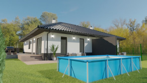 Na predaj novostavba 4 izbový rodinný dom s terasou, 374 m2, Trenčianske Mitice