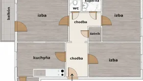 Na predaj | 3-izbový byt na Sihoti | veľká lodžia | Trenčín