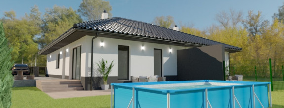 For sale new 4-room family house with terrace, 374 m2, Trenčianske Mitice