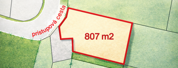 Na predaj stavebný pozemok nad centrom mesta, 807 m2, Nové Mesto nad Váhom