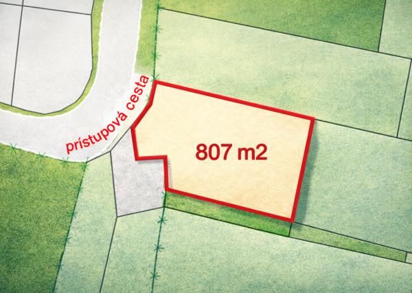 Na predaj stavebný pozemok nad centrom mesta, 807 m2, Nové Mesto nad Váhom