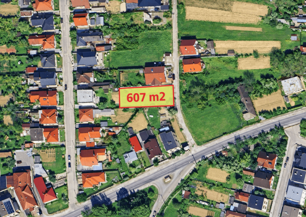 Na predaj stavebný pozemok s projektom a povolením, 607 m2,Trenčianska Turná